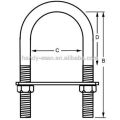 SS413 Leiter Vertikale Life Line System Edelstahl AISI Rundbogen U Schrauben